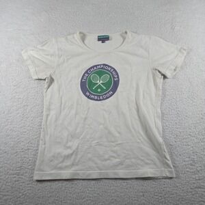 Vtg Wimbledon The Championship Tennis T-Shirt Championships 90s Womens Size 14
